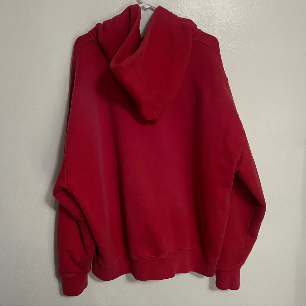 Purple Brand HWT Fleece Full Zip Red Hoodie Size XL - Picture 3 of 9